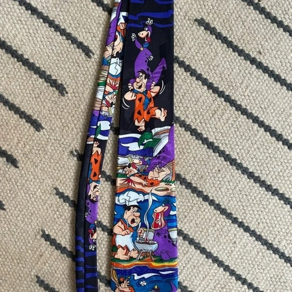 Flintstones mens tie vintage Hanna barbera necktie